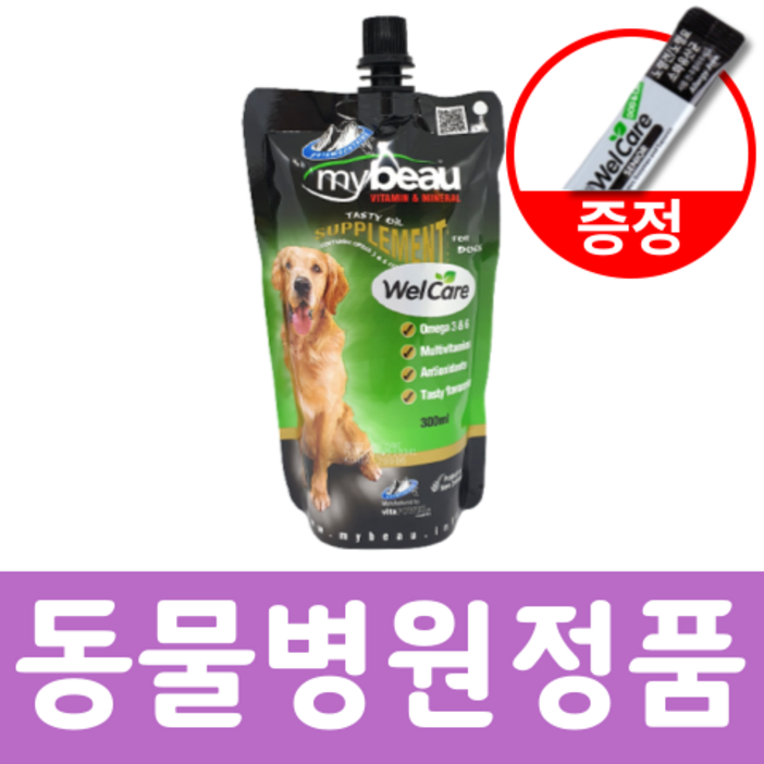 마이뷰 독 강아지 종합영양제 300ml 웰케어 유산균 셋트 동물병원 정품