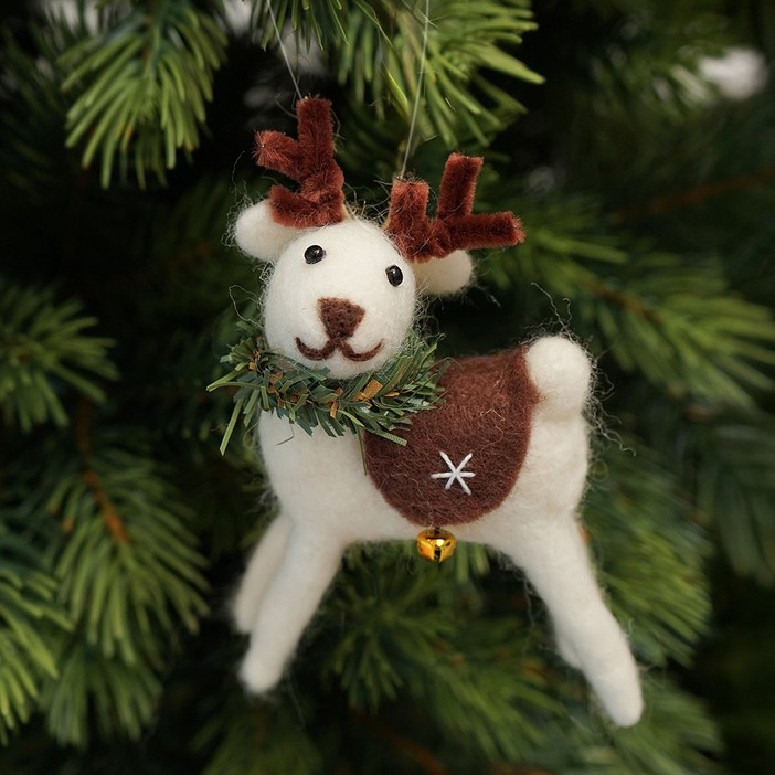 트리 오너먼트 방울 루돌프 인형 크리스마스 펠트 양모 키링