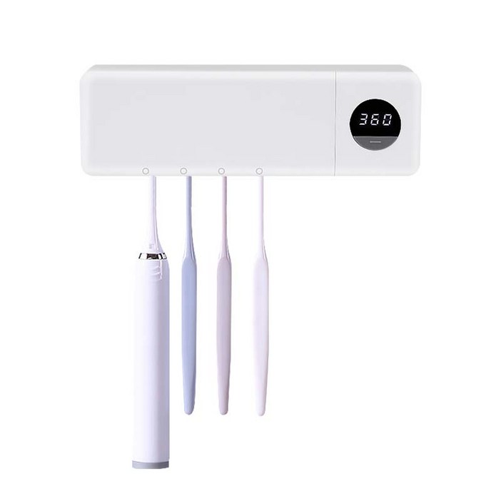 가정용 지능 칫솔소독기 UVC 자외선 살균 건조 무선 휴대용 칫솔 선반