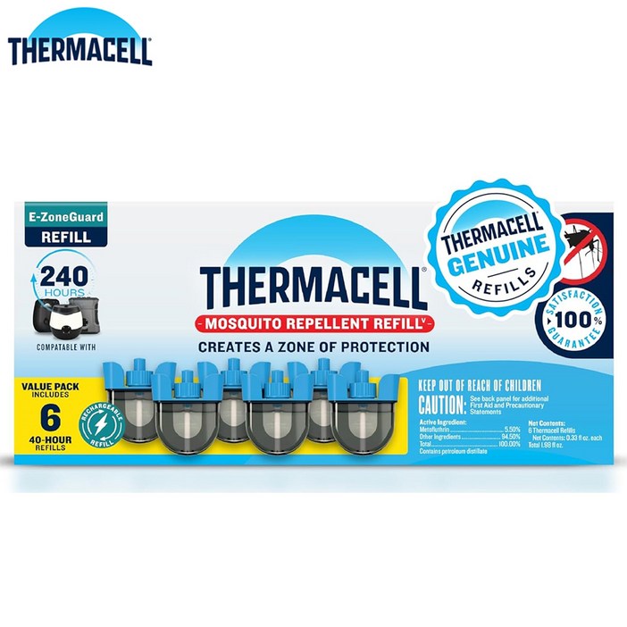 써마셀 모기퇴치기 리필 카트리지 40시간 6개묶음 E시리즈관부가세포함미국정품