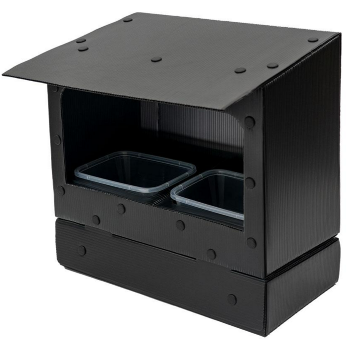 뽀시래기 길고양이 급식소 야외용 하우스, 블랙, 1개