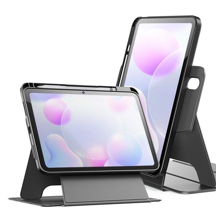 비스비 아이패드에어11 7세대 6세대 5세대 4세대 플렉스뷰 마그네틱 거치대케이스/분리형 가로세로스탠딩, 1개