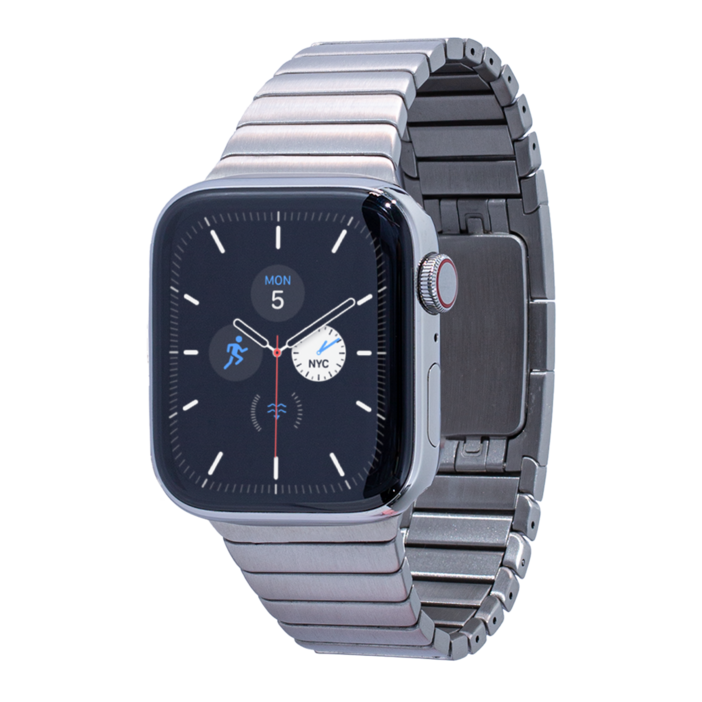 비브 애플워치 링크 브레이슬릿 메탈 스트랩, 실버, 1개