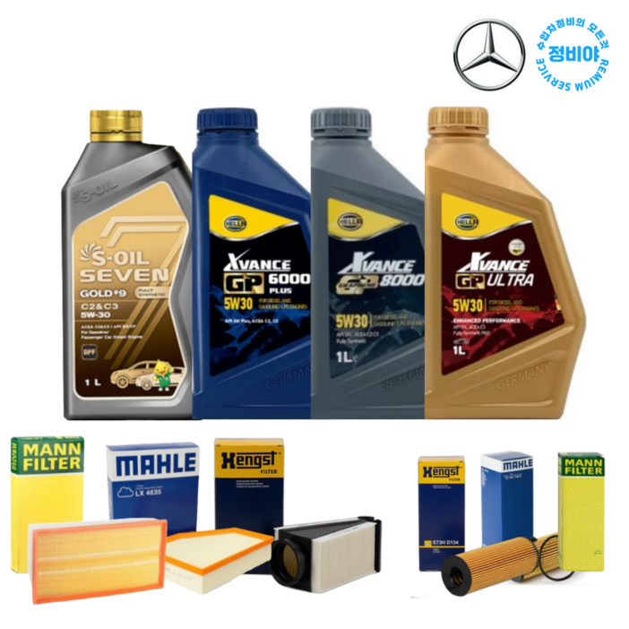 벤츠 C클래스 14년23년 엔진오일 세트 C200 C250 C220D W205 14년23년, 1개
