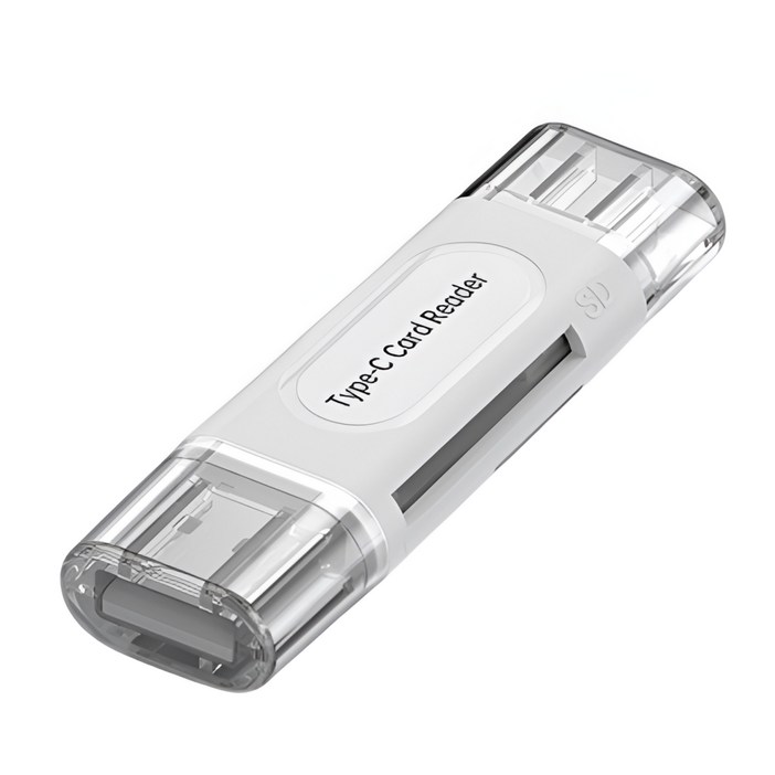 홈앤스테이 USB3.0 C타입 초고속 SD카드리더기, 화이트