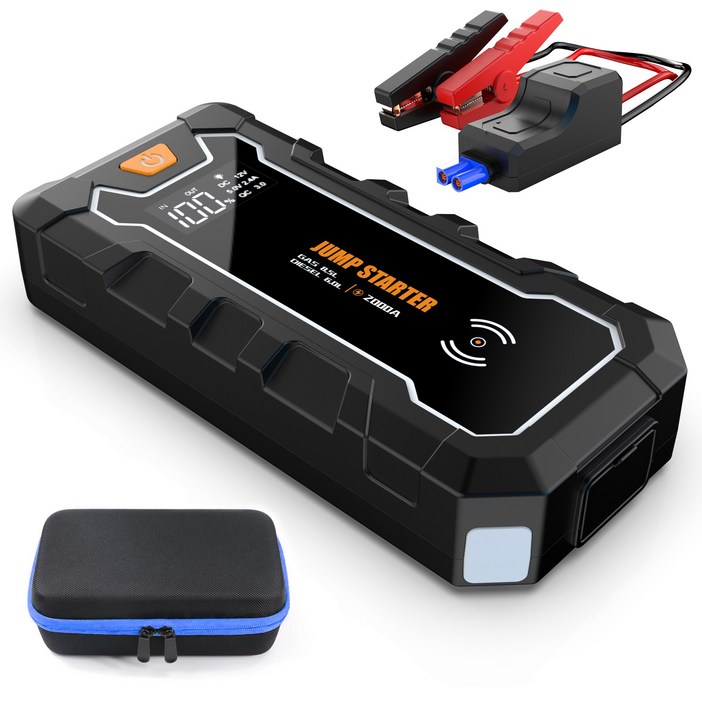 풀라로스 보조배터리 긴급시동 점프스타터스마트 점프 케이블 파우치백 22200mAh