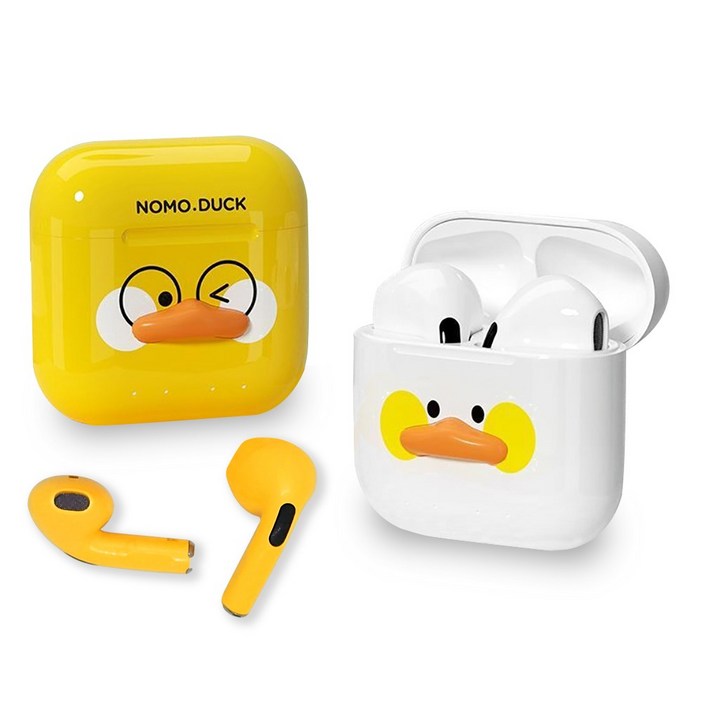 티버디 오픈형 블루투스 이어폰 NOMO DUCK 캐릭터 귀안아픈 무선 이어폰