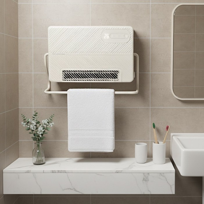 신일 욕실 화장실 온풍기 난방기  스탠드겸용 무타공 IPX4 등급 저소음 PTC 히터  26년 신제품