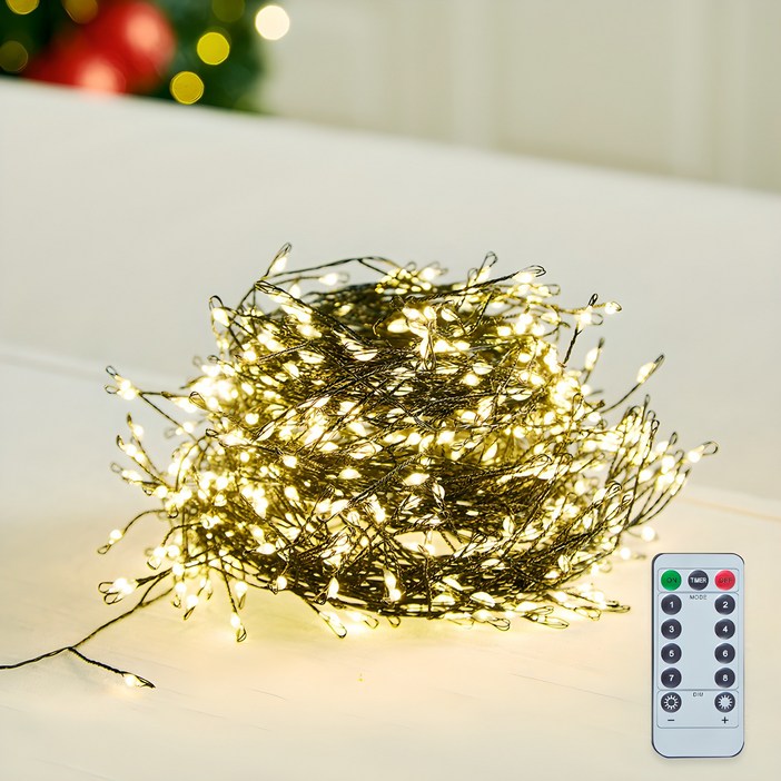 지네전구 줄전구 LED 줄조명 USB 케이블 400구  리모콘 세트