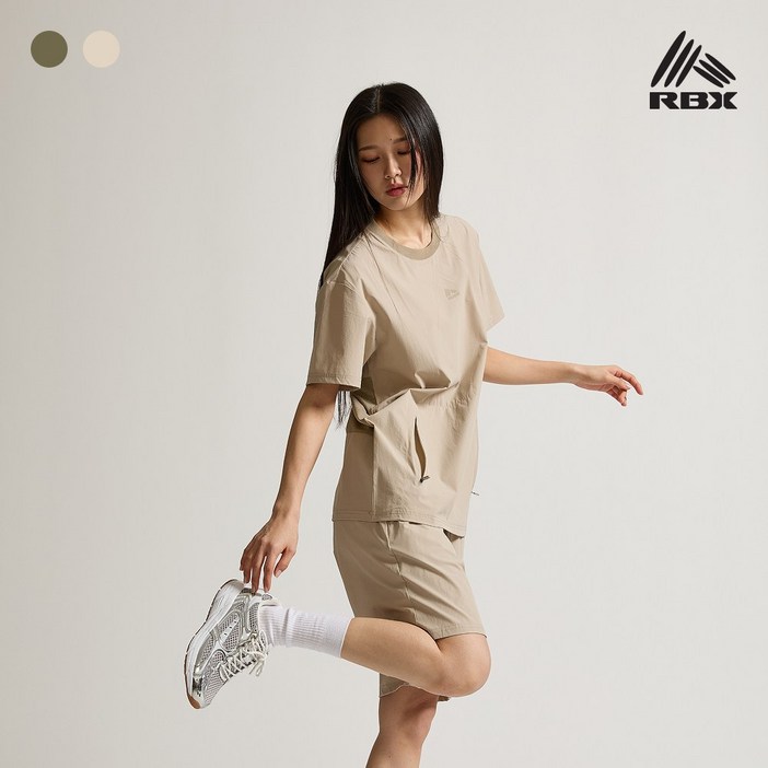 RBX 남여공용 나이론 셋업 운동복 세트 여름 상하의 세트 반팔 티셔츠 반바지 트레이닝복