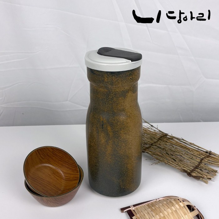 건강함을 마시다, 당아리 친환경 물병, 1개, 1L, 옹기