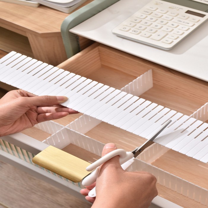 수앤코 길이조절 옷장 옷정리 서랍 칸막이, 10개, 화이트