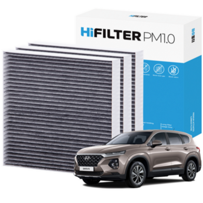 2+1 하이필터 PM1.0 활성탄 자동차 에어컨필터 현대