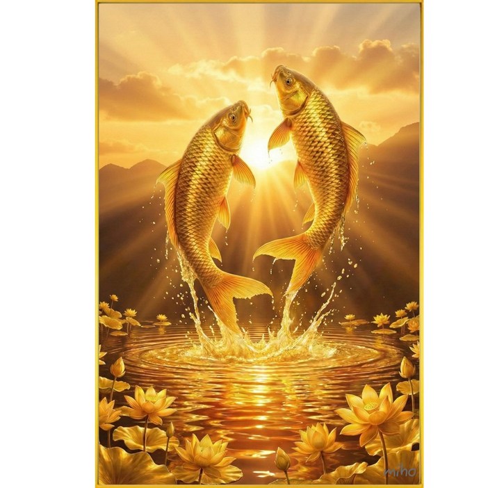 미호코리아 돈 행운 복 들어오는 액자 개업선물 집들이 돼지 부엉이 해바라기 잉어 금전수