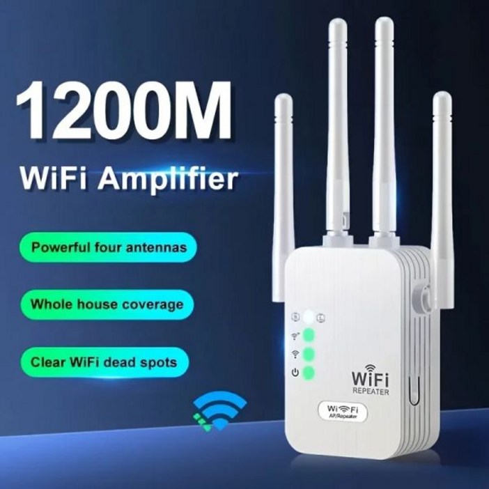 라우터 실용적 공유기 무제한 5G 2.4G 듀얼 밴드 300Mbps 1200Mbps WiFi 리피터 무선 익스텐더 부스터 네트워크 증폭기 장거리 신호, 300Mbps 4 antenna