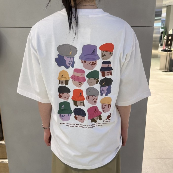 국내정식매장 캉골 반팔 티셔츠 Kangol 레거시 헤드웨어 소사이어티 티 2837 화이트