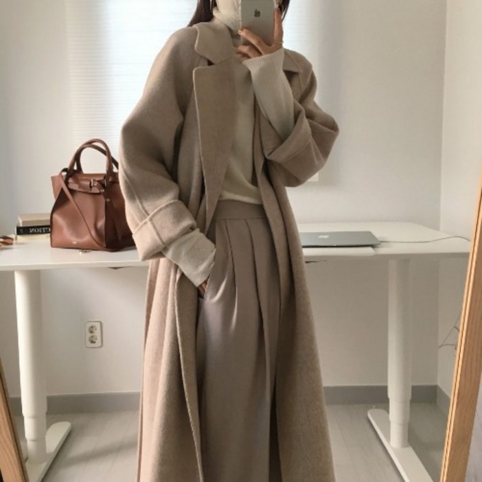 플레르 시그니처 또똣 롱코트