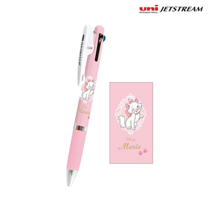 디즈니 제트스트림 3색 캐릭터 볼펜 마리 0.5mm