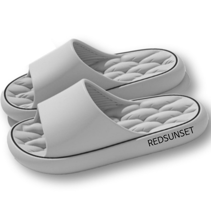 레드선셋 에바 푹신한 무소음 조리원 층간소음 실내화 거실화 슬리퍼, 1개, 에바쿠션 그레이