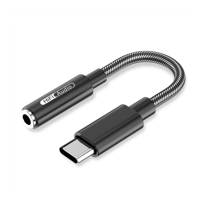 시그델 HiFi 고음질 ALC5686 C타입 꼬다리 DAC 덱 3.5mm 32BIT 384KHZ 이어폰 변환 앰프 꼬다리덱 오디오 헤드폰 젠더 MD-03, 1개, 블랙, 11cm