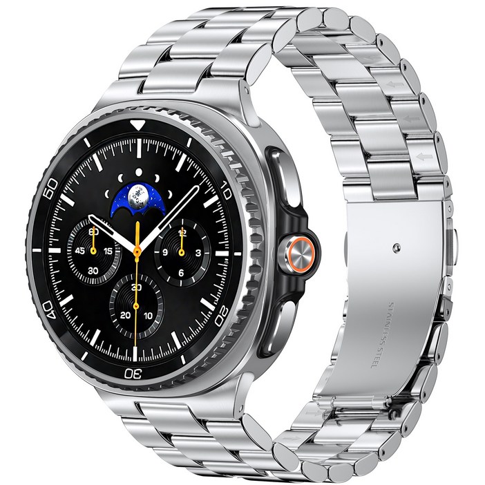 갤럭시워치88 클래식 호환 스트랩 메탈 밴드 40mm 44mm 47mm, 1개, 실버2