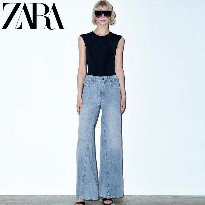 ZARA 여성 청바지 데님팬츠 와이드 통바지 나팔바지 2553052 406