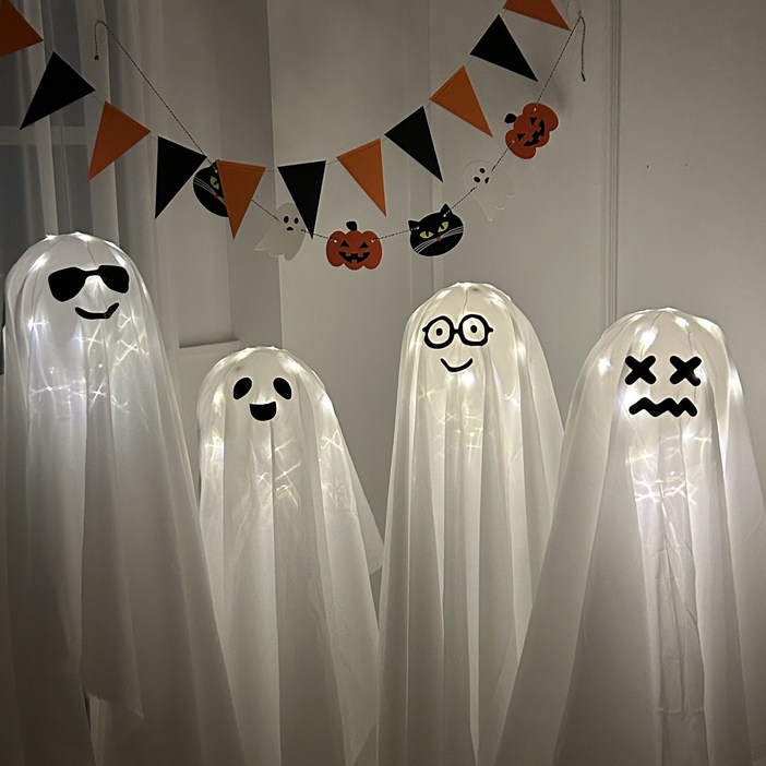 하피블리 할로윈 LED 유령 스탠드 소품 조명 장식 파티 용품, 1개, 할로윈LED유령단품