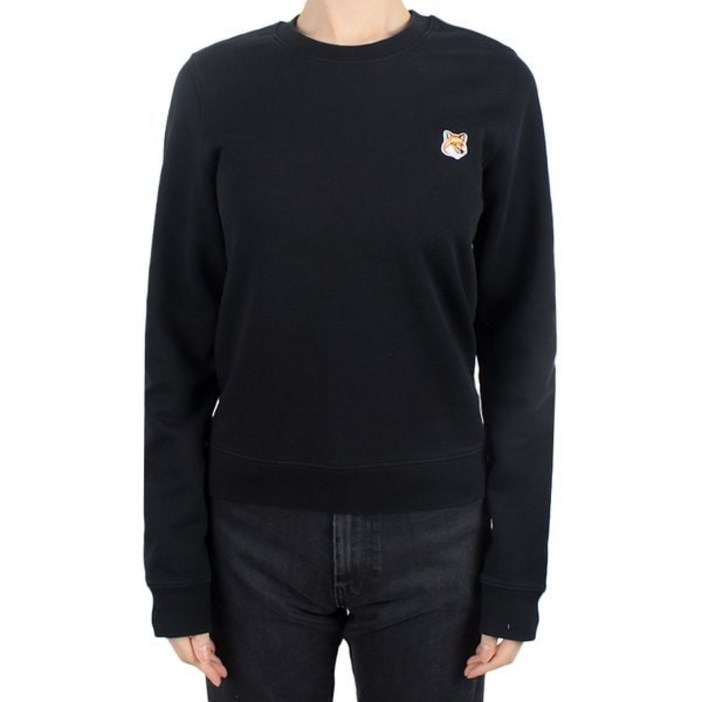 백화점정품 메종키츠네 티셔츠 25SS 여성 폭스헤드 레귤러 맨투맨 블랙 LW00302KM0001 P199