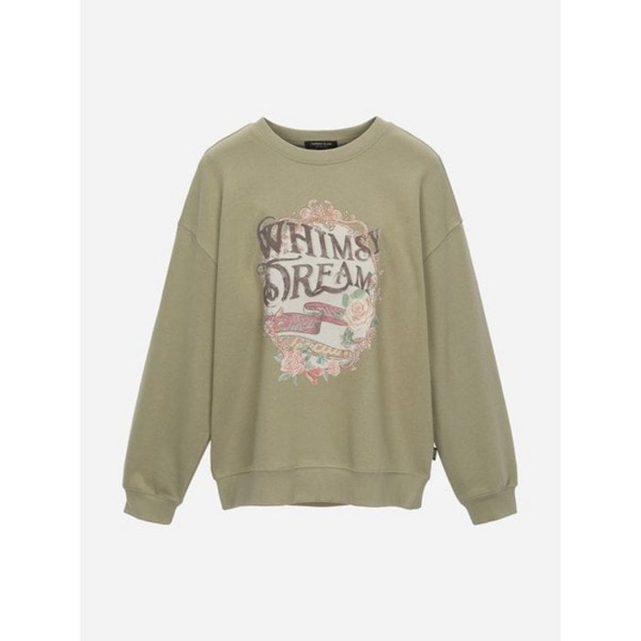 백화점 정품 써스데이아일랜드 맨투맨 원포인트 플라워 스웻셔츠T256MST131W