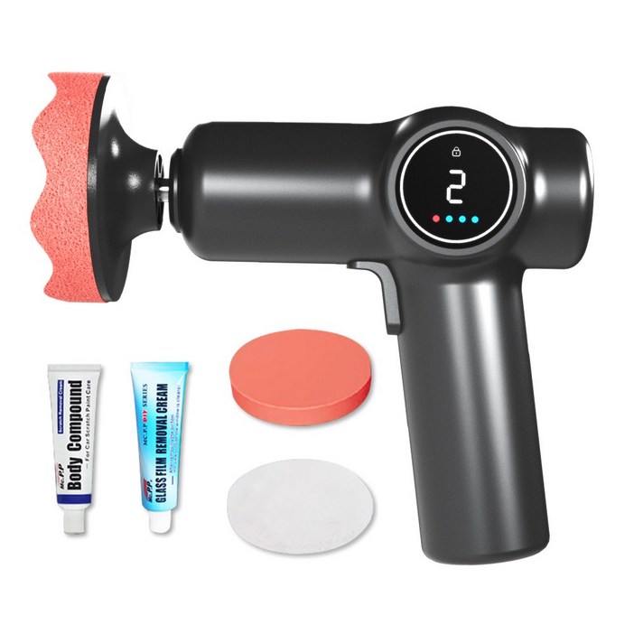 APEXSO 자동차 무선 광택기 소형 듀얼 폴리셔 세트 충전왁싱기 유막제거 광택복원 핸드그라인더 코팅