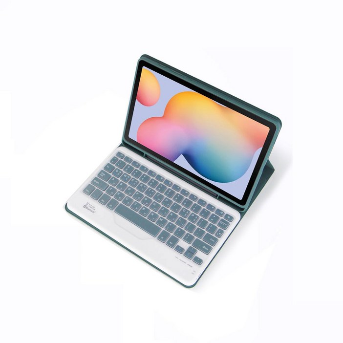 갤럭시탭A7 Lite 8.7 콤비 블루투스 키보드 북커버 케이스 T220 T225, 아보카도