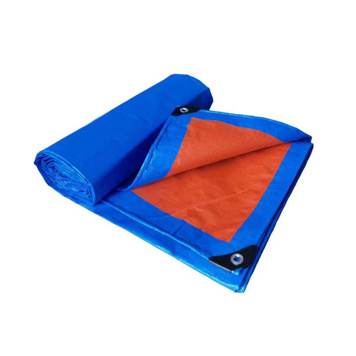 두꺼운 내마모 방수 천, 파란색과 주황색 PE 방수포 2M x 2M15M x 20M 두꺼운 내마모 방수 천, 파란색과 주황색 PE 방수포 2M x 2M15M x 20M