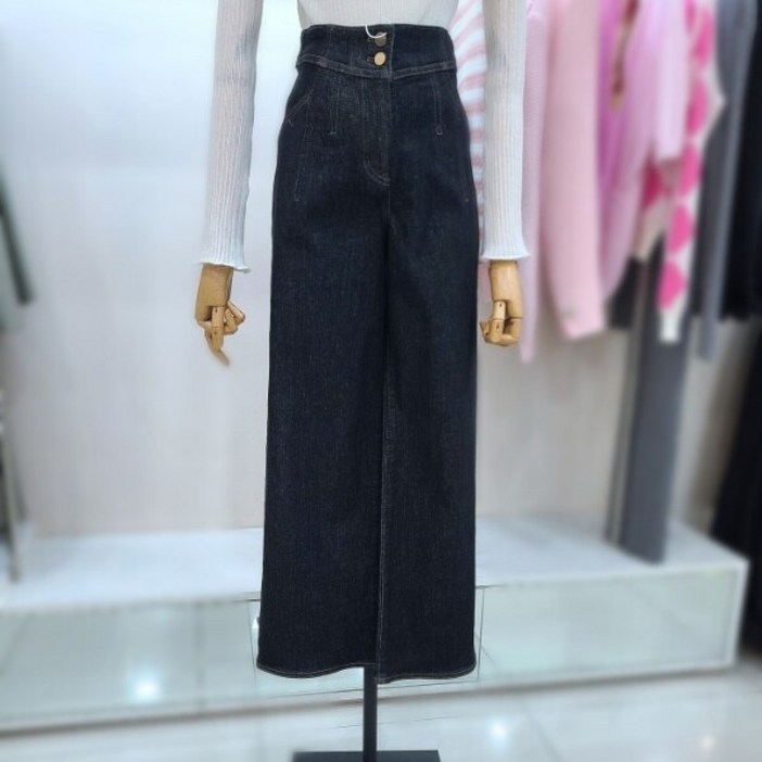 잇미샤 잇미샤  하이웨이스트 와이드 데님 팬츠ITPAYDP820DG