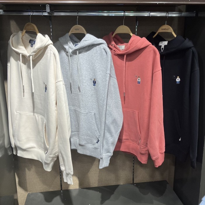 후아유 스티브 자수 후드티기모 WHMHD4T02UNC불광 후아유 스티브 자수 후드티기모 WHMHD4T02UNC불광