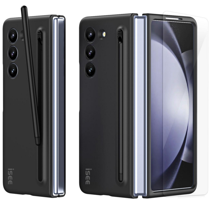 아이시(isee) 갤럭시 Z폴드3~7호환 슬림 액정보호 강화유리 일체형 케이스 with 터치펜