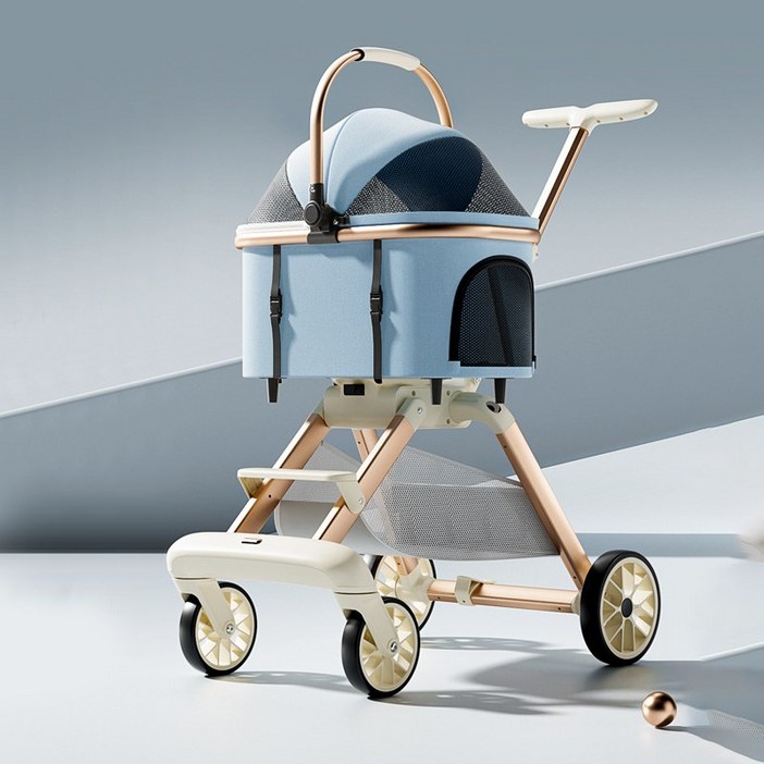 FONOW  강아지유모차 일체형 탈부착이 가능한 접이식 이동 편의성