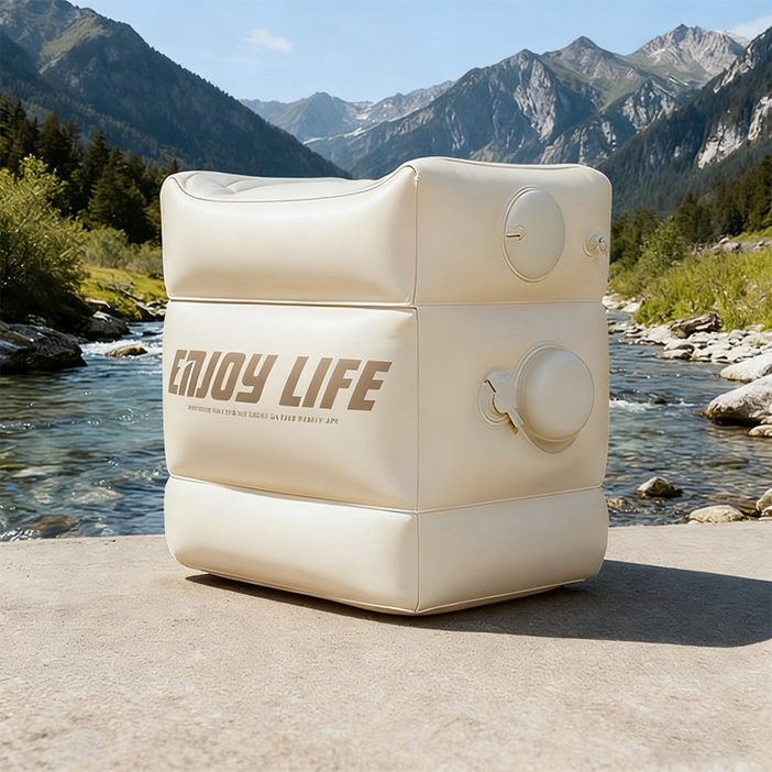 호밍사이 3단 에어 발받침 파우치 포함 차량용 차박 자동차 사무실 책상 기내용 발쿠션 다리부종 발판 풋레스트