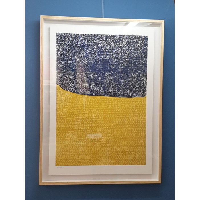 한정판 김환기판화 31.III.70 162 거실 호텔 인테리어,쇼파그림액자,원목입체액자, 내추럴 원목