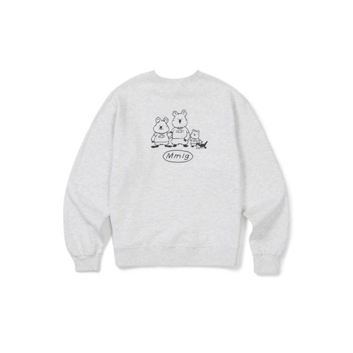 엠엠엘지 Mmlg HJ FAMILY SWEAT ASH GREY