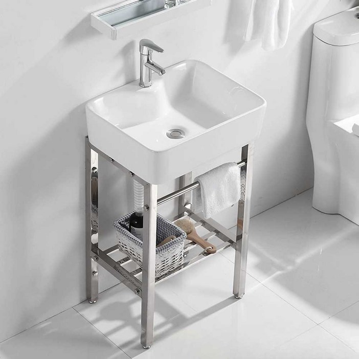 소형 세면대 욕실 간이 하부 프레임 언더볼 심플