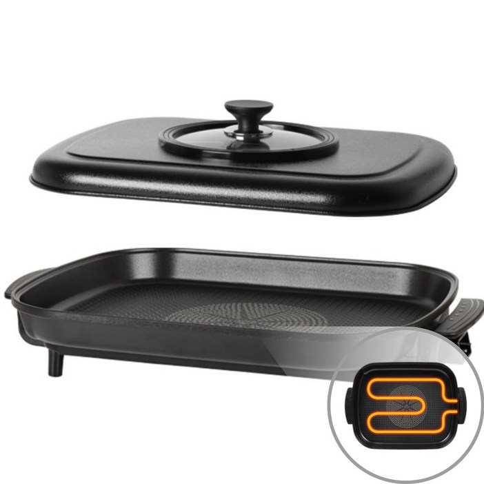 국내최초 m자 열선 몽비오스 국산 다이아몬드 코팅 61cm 대형 사각 프리미엄 잔치팬