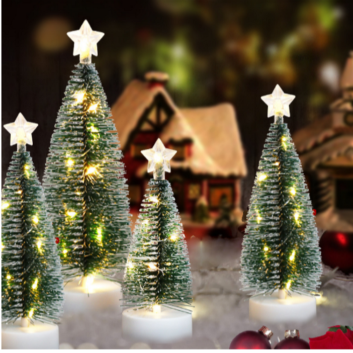 크리스 마스 조명 미니 트리 겨울 장식