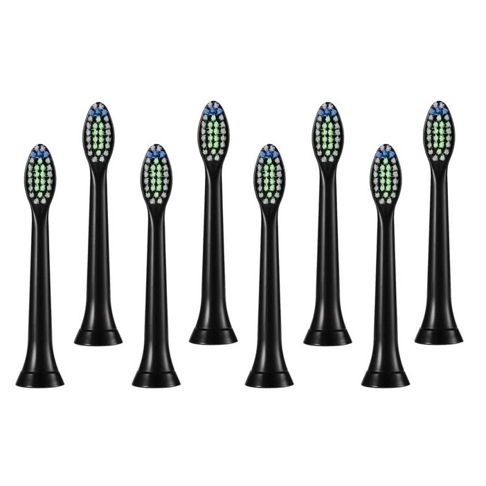 필립스 전용 전동칫솔 호환 리필모 HX9350 HX9351 HX9352 호환 칫솔모 블랙, 8개입, 필립스 블랙