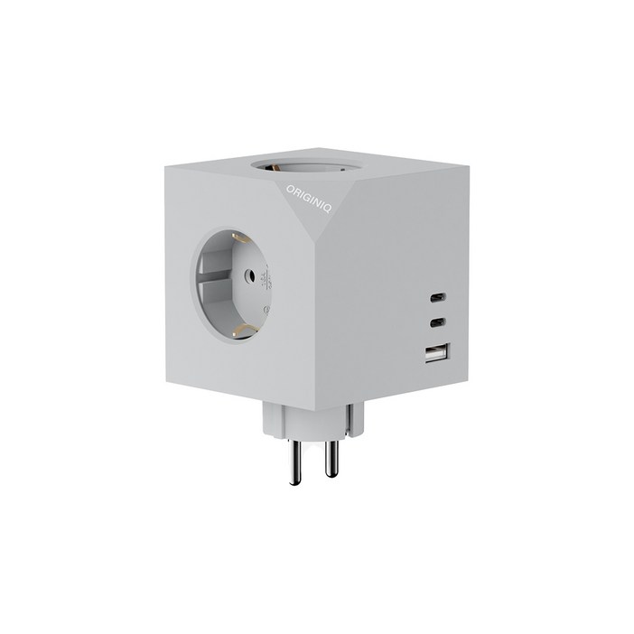 오리지니크 고속충전 고용량 멀티어댑터 USB 무선 멀티탭, 라이트그레이무선, 1개, 7.5cm