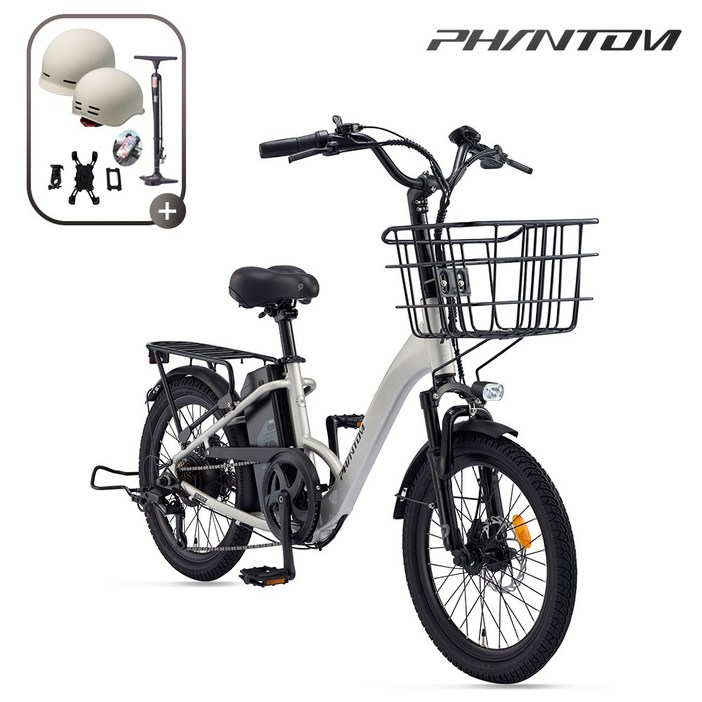 2026 삼천리 전기자전거 20 팬텀 데이지 시티자전거 파스전용, 라이트 웜 실버, 알루미늄