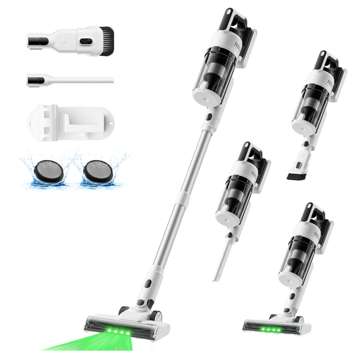 2026년형 NICESUN 차이슨 무선 스틱 청소기 BLDC 모터 30KPa 초강력 흡입력 셀프 스탠딩 다양한 구성품 MS109D