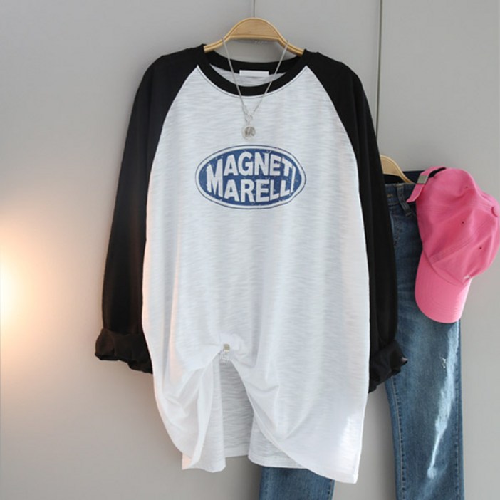 달콩 여성   긴팔티 간절기 빅사이즈 박스티 데일리룩 캐주얼티 매그너오버핏나그랑티셔츠