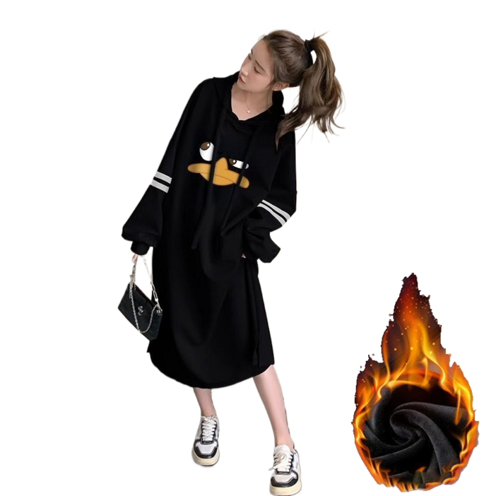 여성 기모 베이직 일자형 원피스 빅 사이즈 환절기 편안하다 원피스 뉴타임즈 1230YD18M