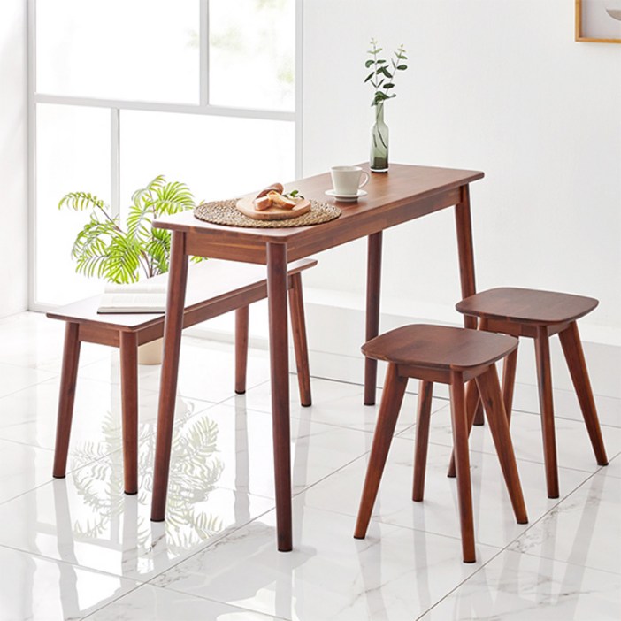 디자인블레스 원목 아일랜드 홈바 테이블 슬림 테이블