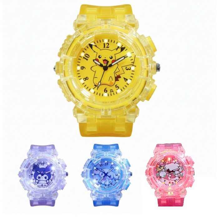 산리오 캐릭터 발광시계 쿠로미 피카츄 시나모롤등 시계 유치원 교회 초등조카 선물국내당일발송